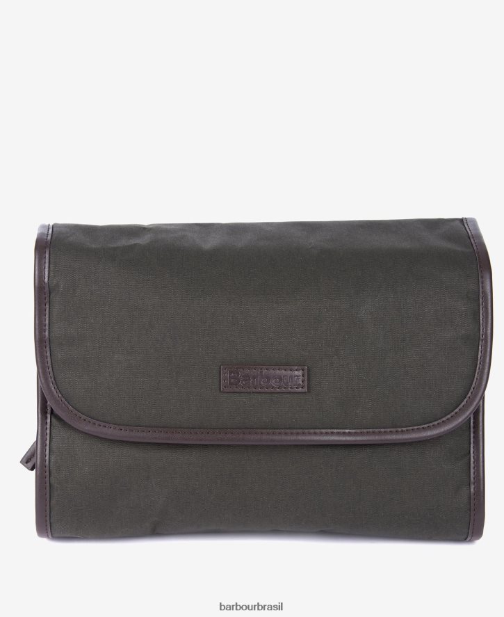 acessórios Barbour bolsa de cera para pendurar Oliva homens NH44422183