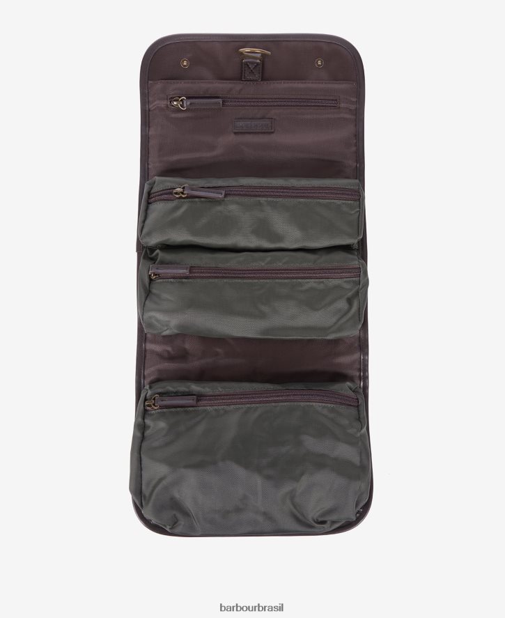 acessórios Barbour bolsa de cera para pendurar Oliva homens NH44422183
