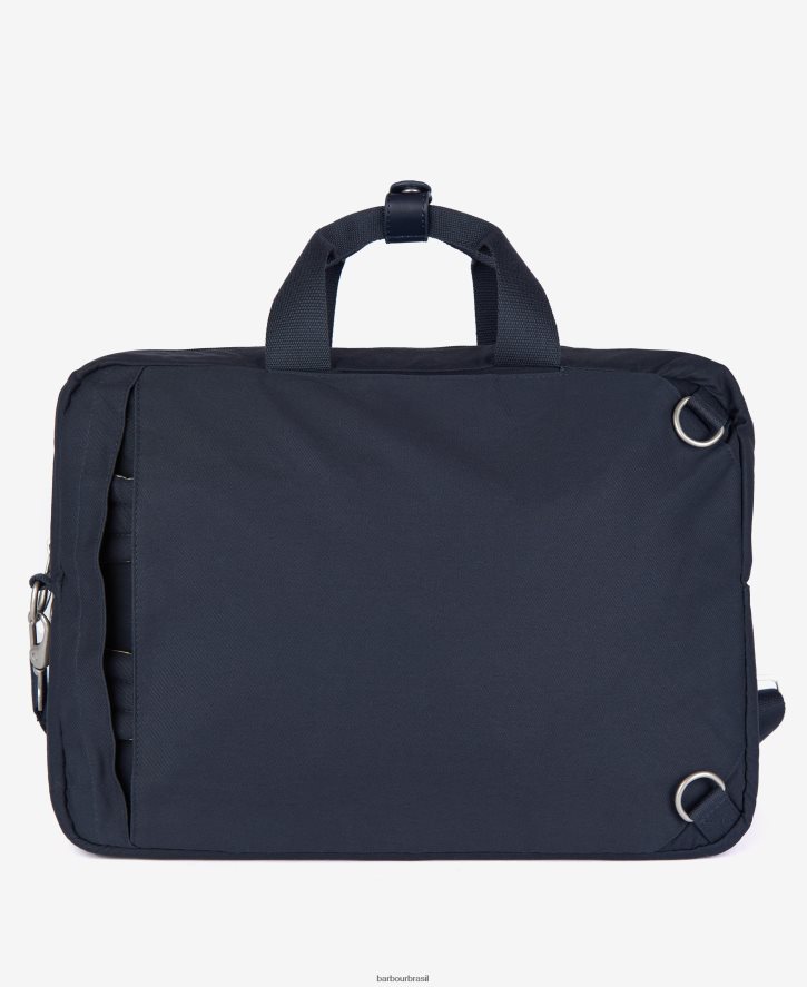 acessórios Barbour bolsa de laptop de três vias em cascata marinho clássico homens NH44422196