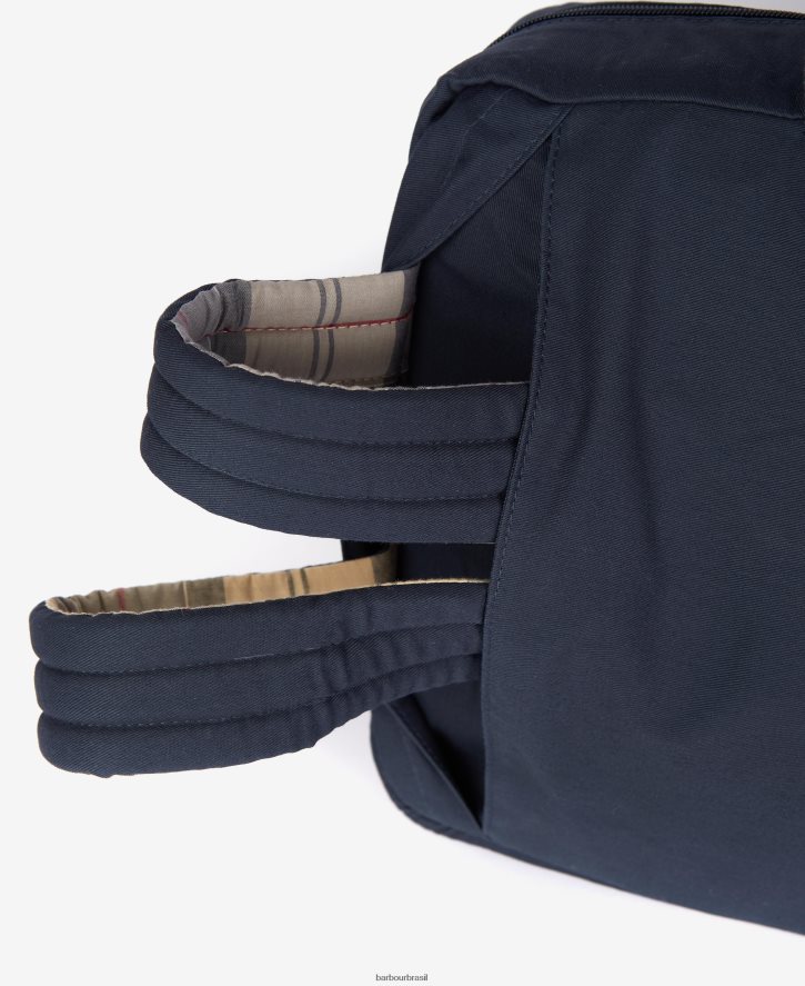 acessórios Barbour bolsa de laptop de três vias em cascata marinho clássico homens NH44422196