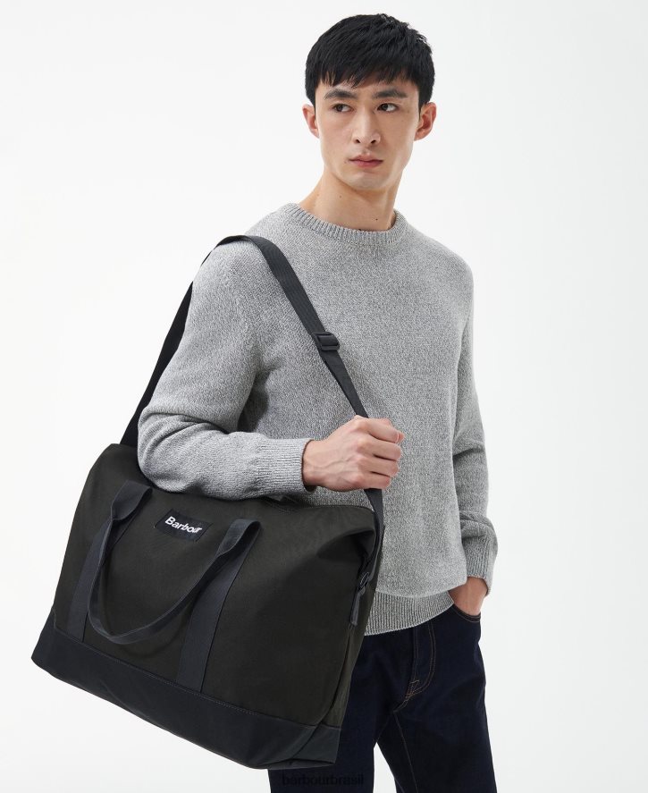 acessórios Barbour bolsa de lona highfield marinho/oliva homens NH44422195