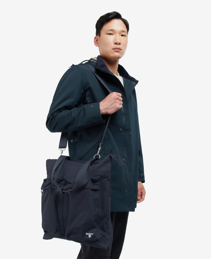 acessórios Barbour bolsa dupla cascata marinho clássico homens NH44422215