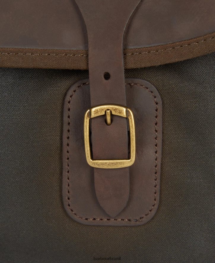 acessórios Barbour bolsa tarras de couro de cera marinha homens NH44422185