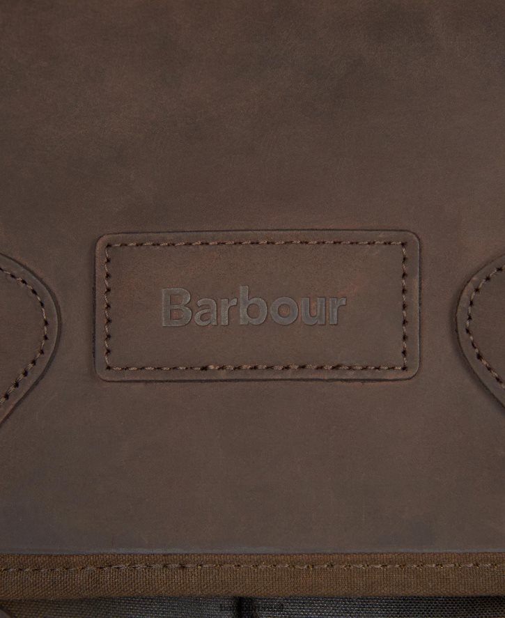 acessórios Barbour bolsa tarras de couro de cera marinha homens NH44422185