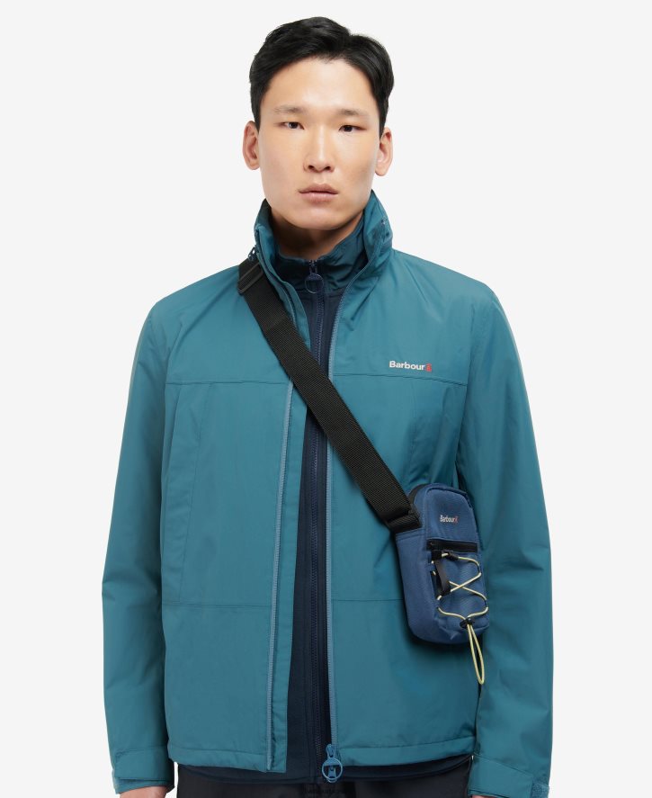 acessórios Barbour bolsa transversal de lona arwin azeitona/preta homens NH44422204