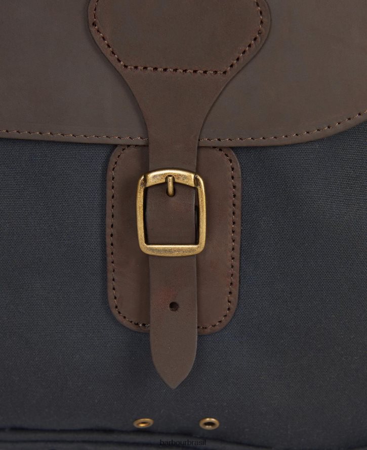 acessórios Barbour pasta de couro de cera marinha homens NH44422184