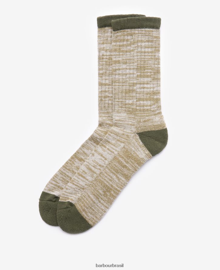 acessórios Barbour meias kendal verde homens NH44422362