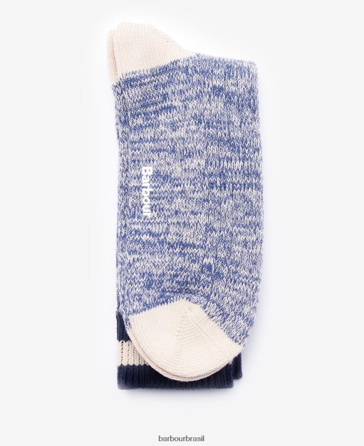 acessórios Barbour meias shanwick mistura azul homens NH44422364