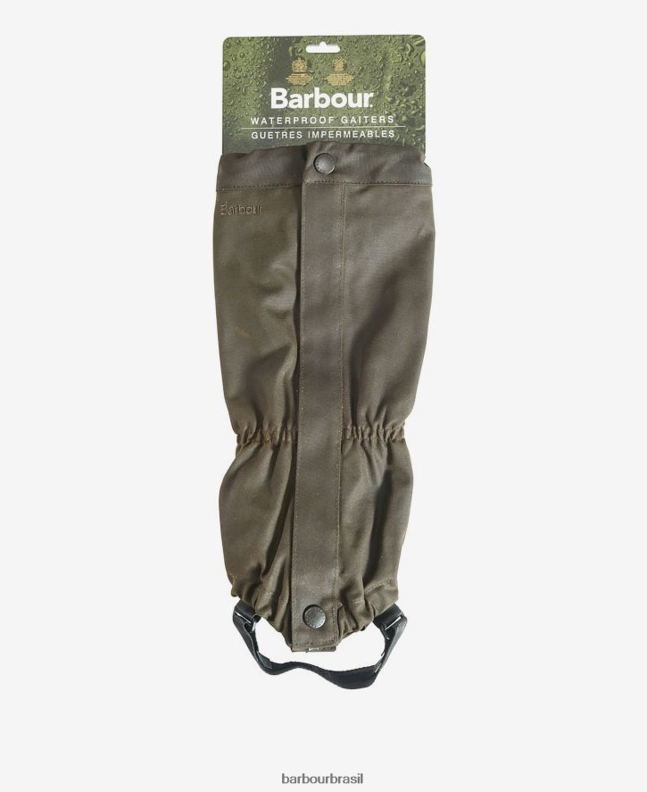 acessórios Barbour polainas de algodão de cera Oliva homens NH44421364