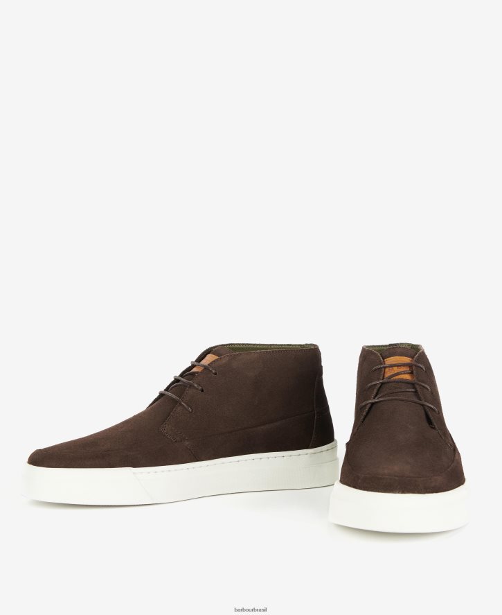 calçados Barbour bota chukka pedreiro camurça choco homens NH44421283