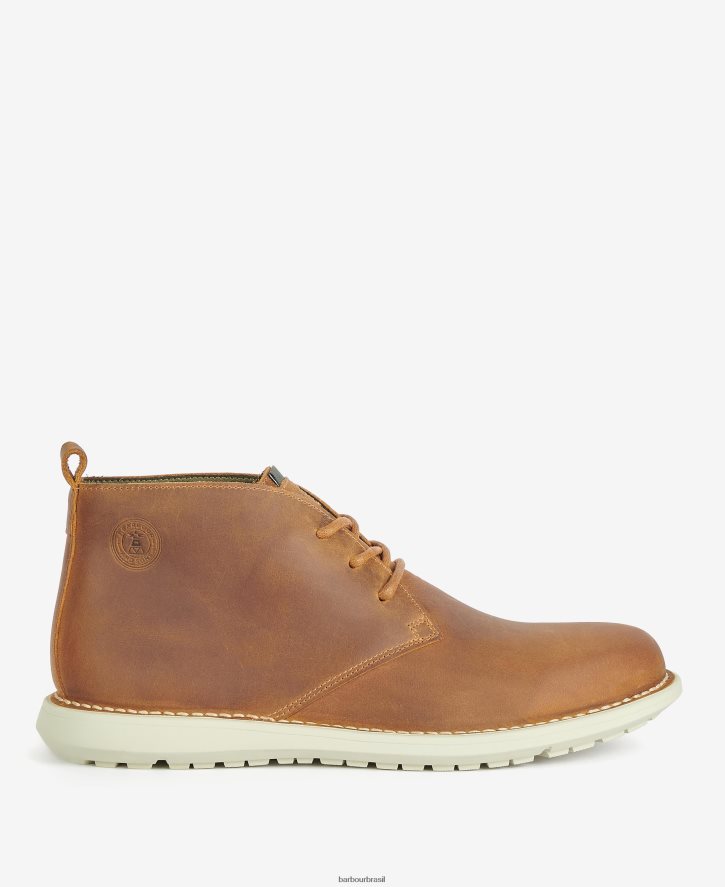 calçados Barbour botas chukka de carvalho conhaque homens NH44421285