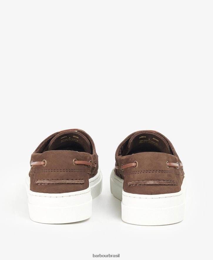 calçados Barbour sapatos de contramestre marrom escuro homens NH44421327