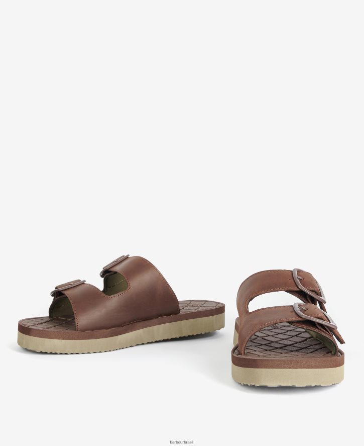 calçados Barbour controles deslizantes de fivela Chocolate homens NH44421299