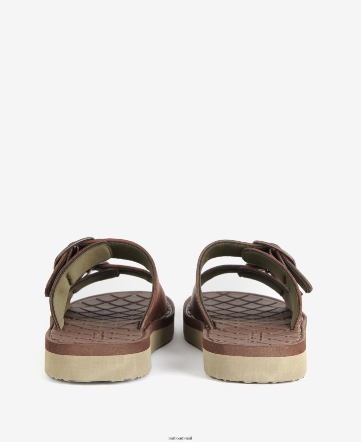 calçados Barbour controles deslizantes de fivela Chocolate homens NH44421299