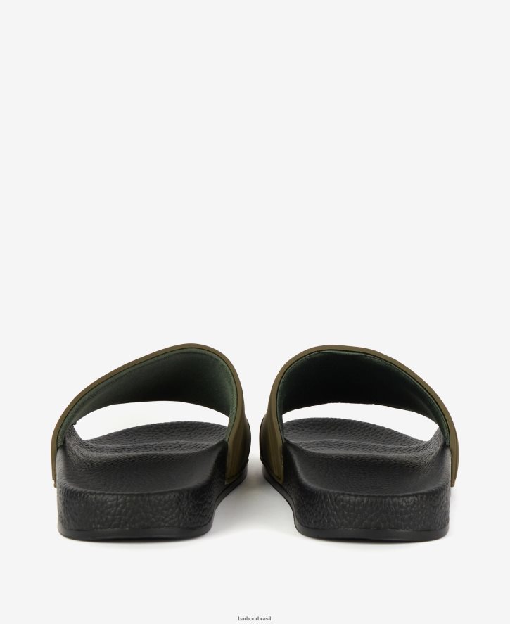 calçados Barbour controles deslizantes de logotipo preto clássico homens NH44421302