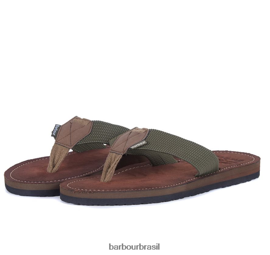 calçados Barbour sandálias de dedo do pé preto homens NH44421303