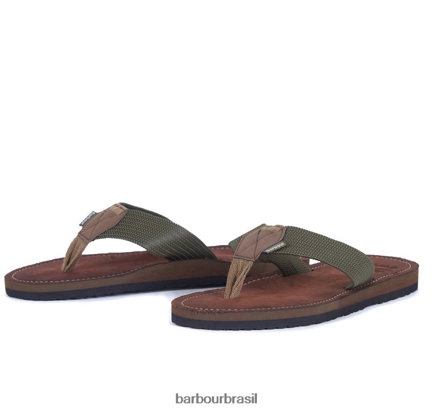 calçados Barbour sandálias de dedo do pé preto homens NH44421303