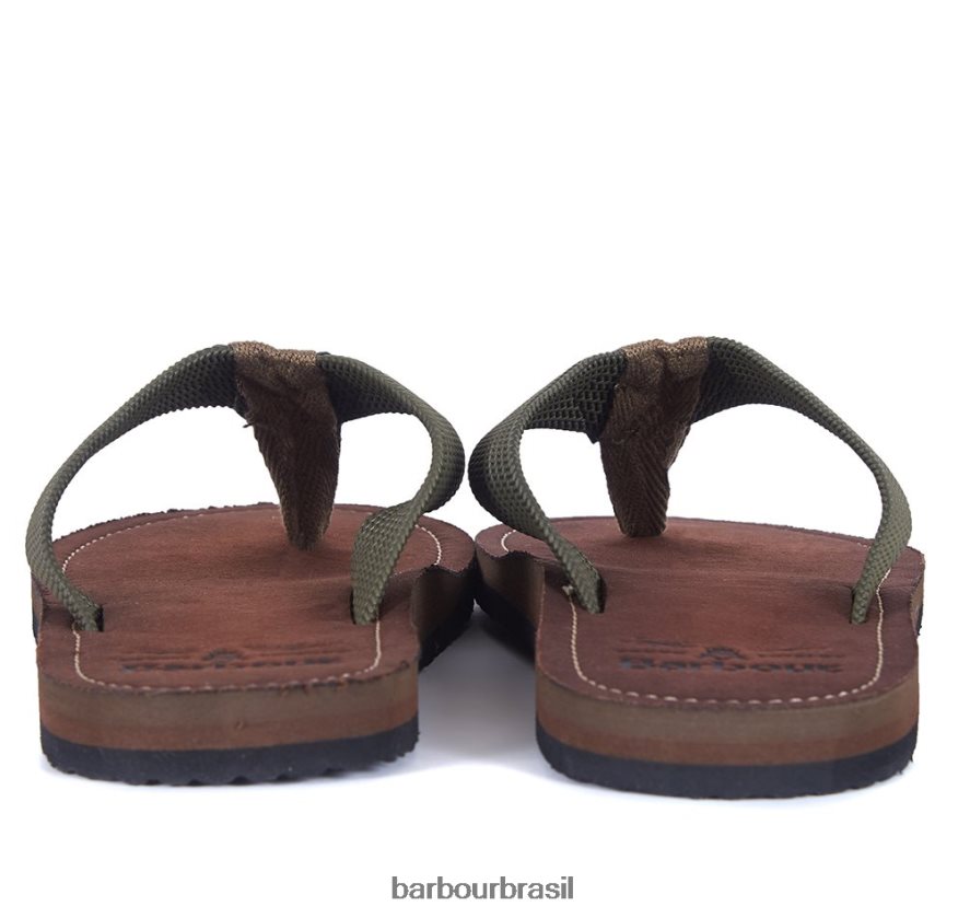 calçados Barbour sandálias de dedo do pé preto homens NH44421303