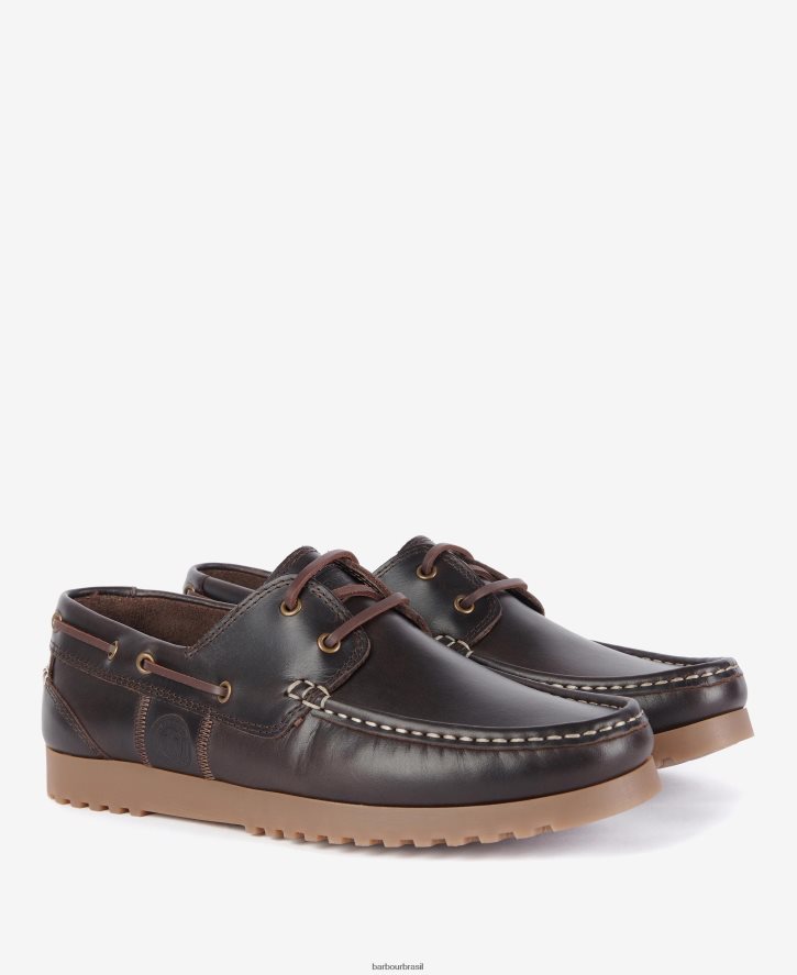 calçados Barbour sapatos de barco buscador Chocolate homens NH44421340