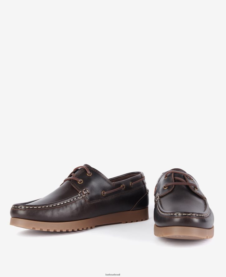 calçados Barbour sapatos de barco buscador Chocolate homens NH44421340