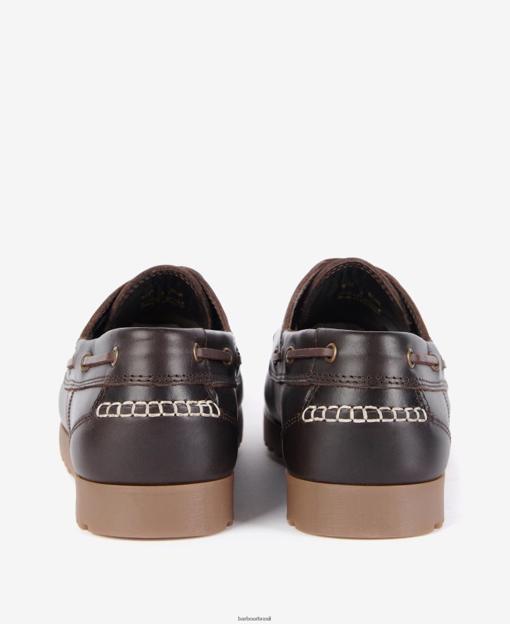 calçados Barbour sapatos de barco buscador Chocolate homens NH44421340