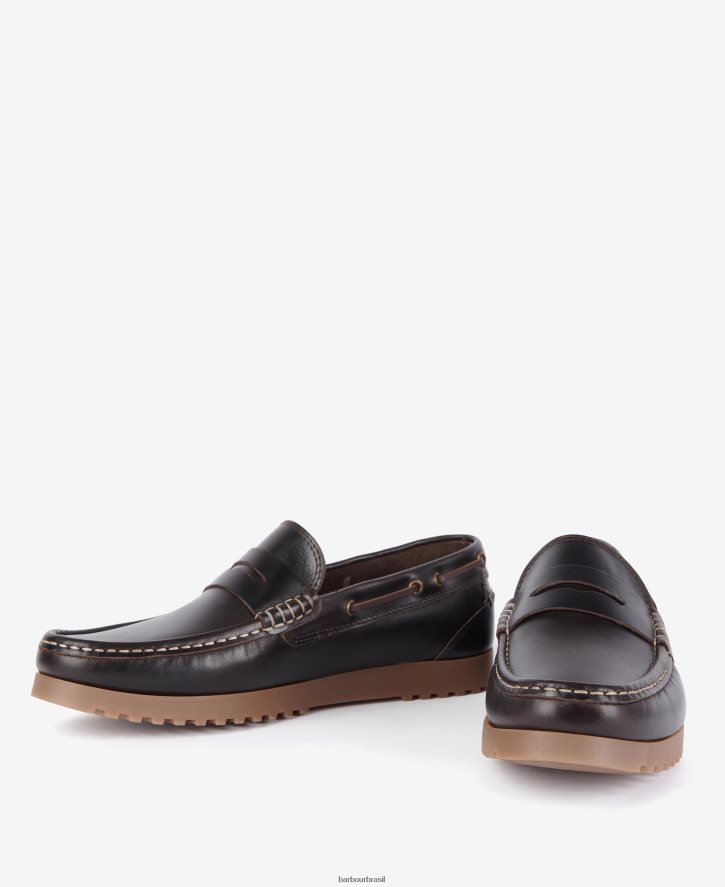 calçados Barbour sapatos de barco de fairway Chocolate homens NH44421336