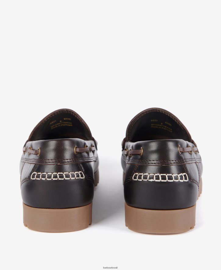 calçados Barbour sapatos de barco de fairway Chocolate homens NH44421336