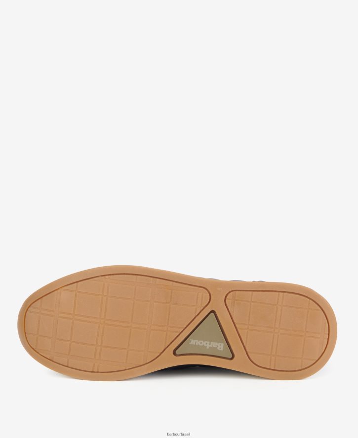 calçados Barbour tênis acolchoado seth diamante marinho clássico homens NH44421314