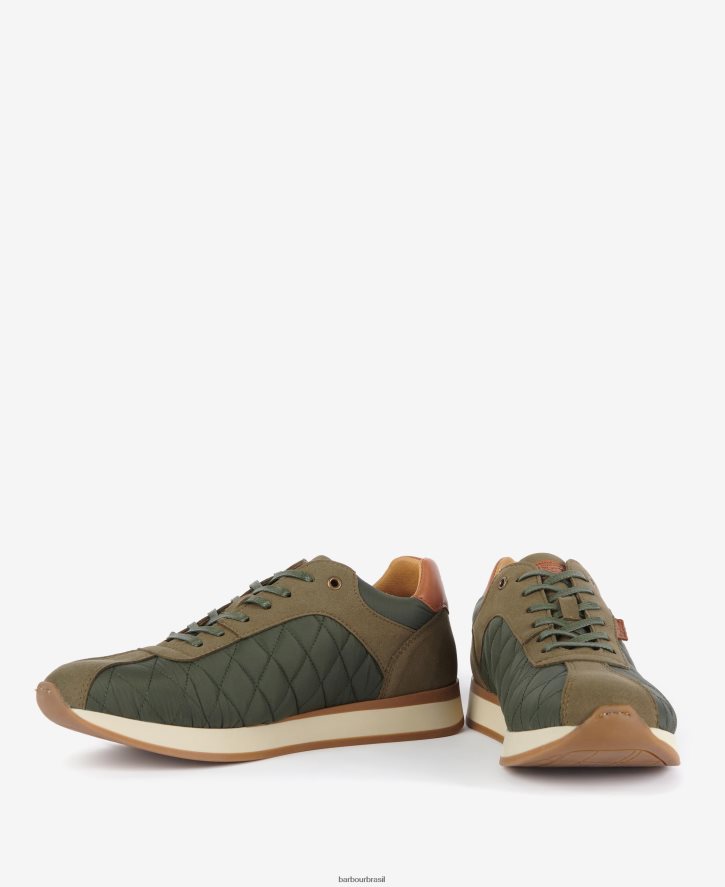 calçados Barbour tênis acolchoado seth diamante marinho clássico homens NH44421317