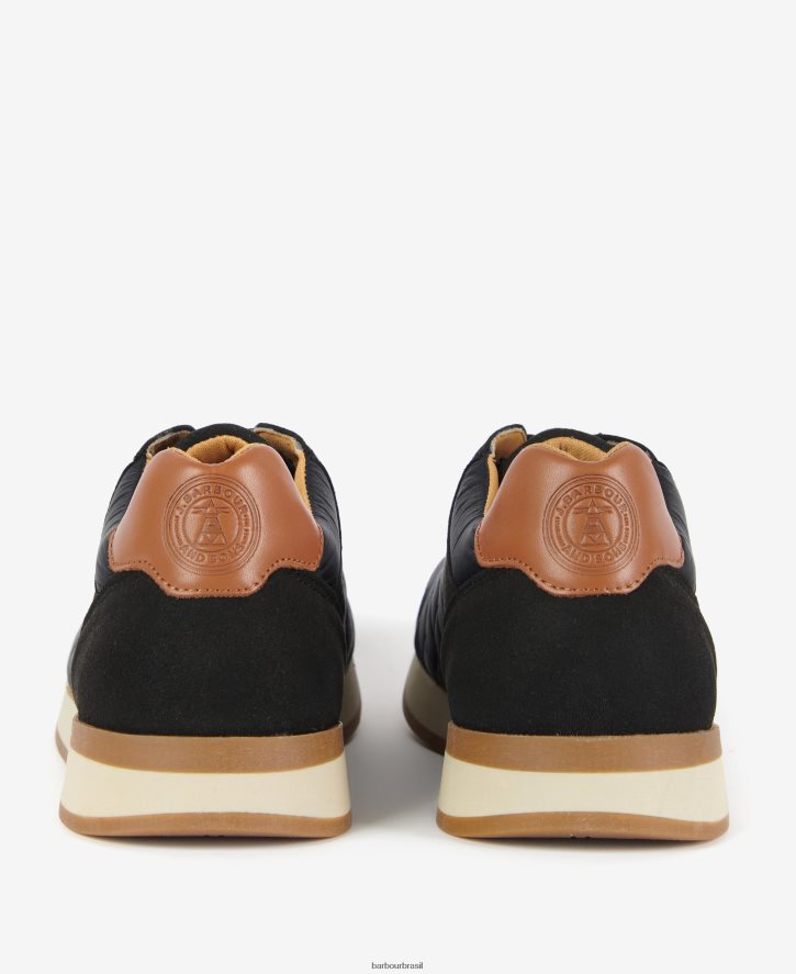 calçados Barbour tênis acolchoado seth diamante marinho clássico homens NH44421322