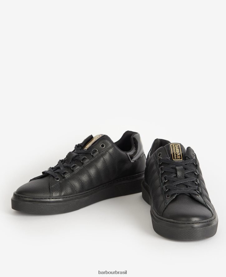 calçados Barbour treinadores de greve preto clássico homens NH44421321