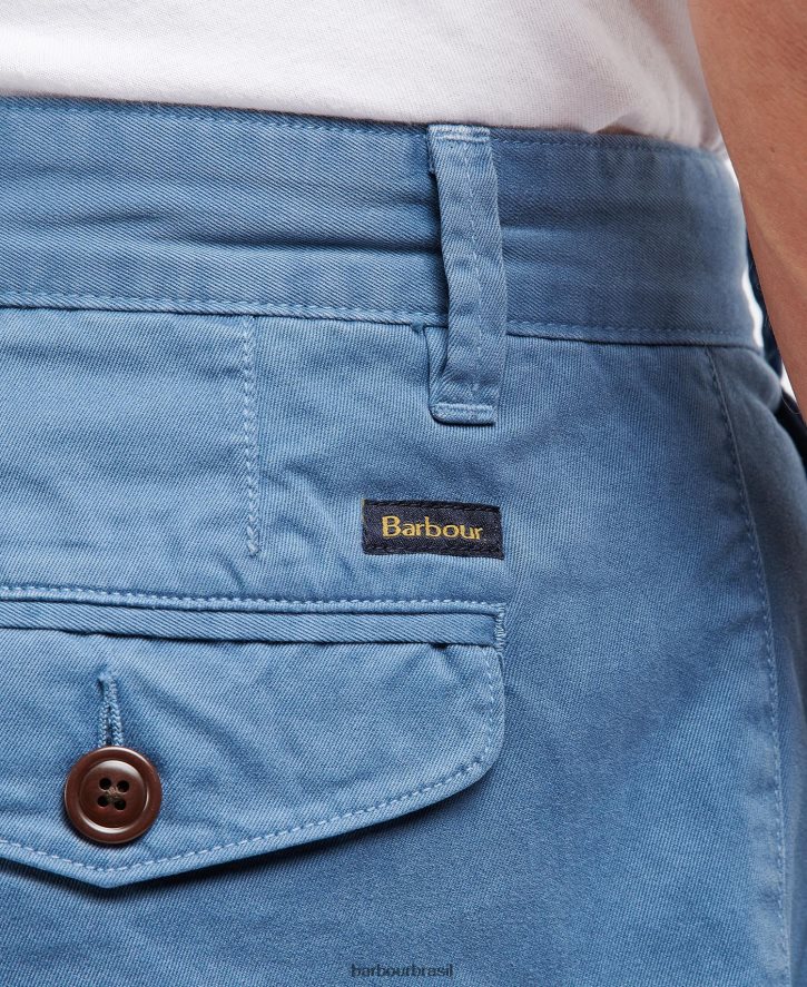 roupas Barbour bermuda de sarja neuston força azul homens NH44421158