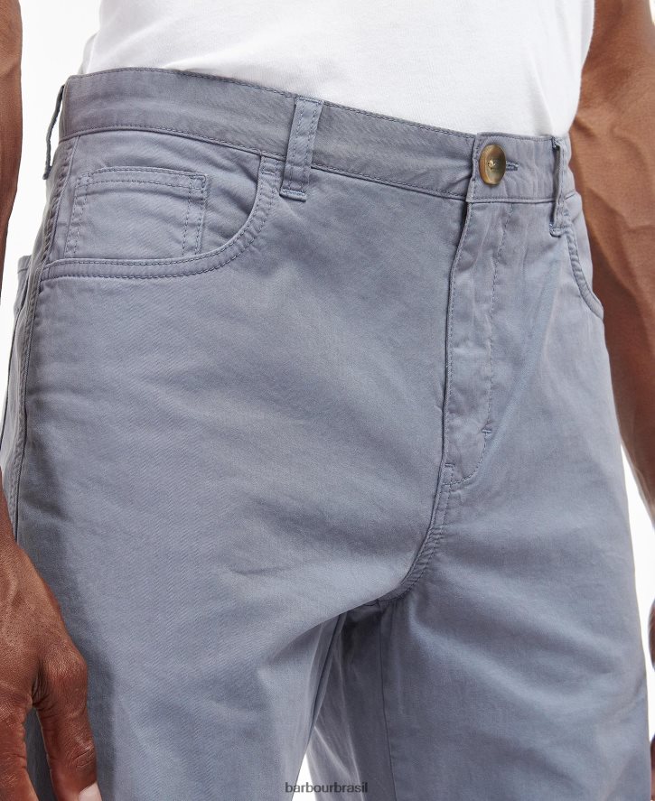 roupas Barbour calças de sarja overdyed azul lavado homens NH44421204
