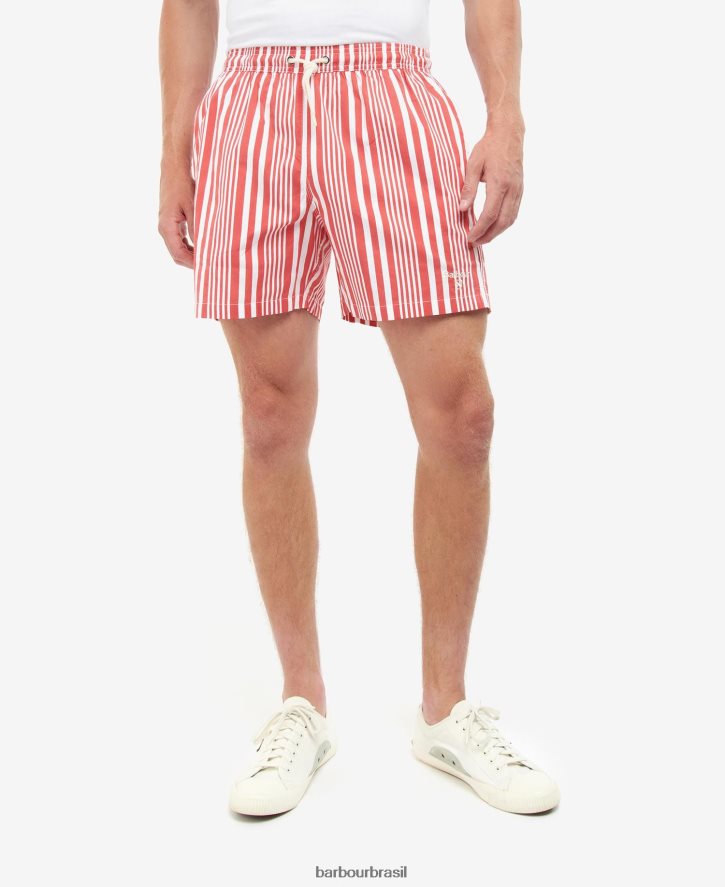 roupas Barbour calções de banho deckham vermelho clássico homens NH44421213
