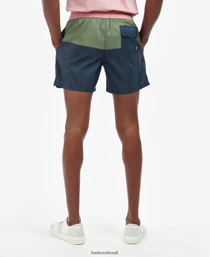 roupas Barbour calção de banho bicolor john céu homens NH44421186