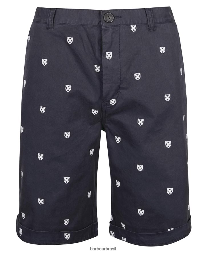 roupas Barbour shorts bordados marinho clássico homens NH44421230