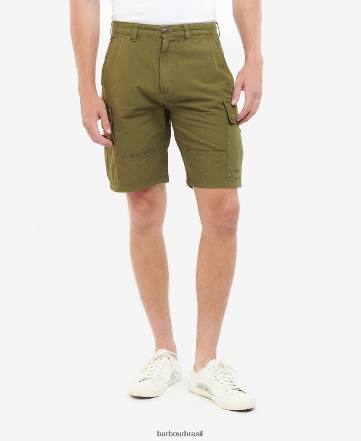roupas Barbour shorts cargo ripstop essenciais hera verde homens NH44421159