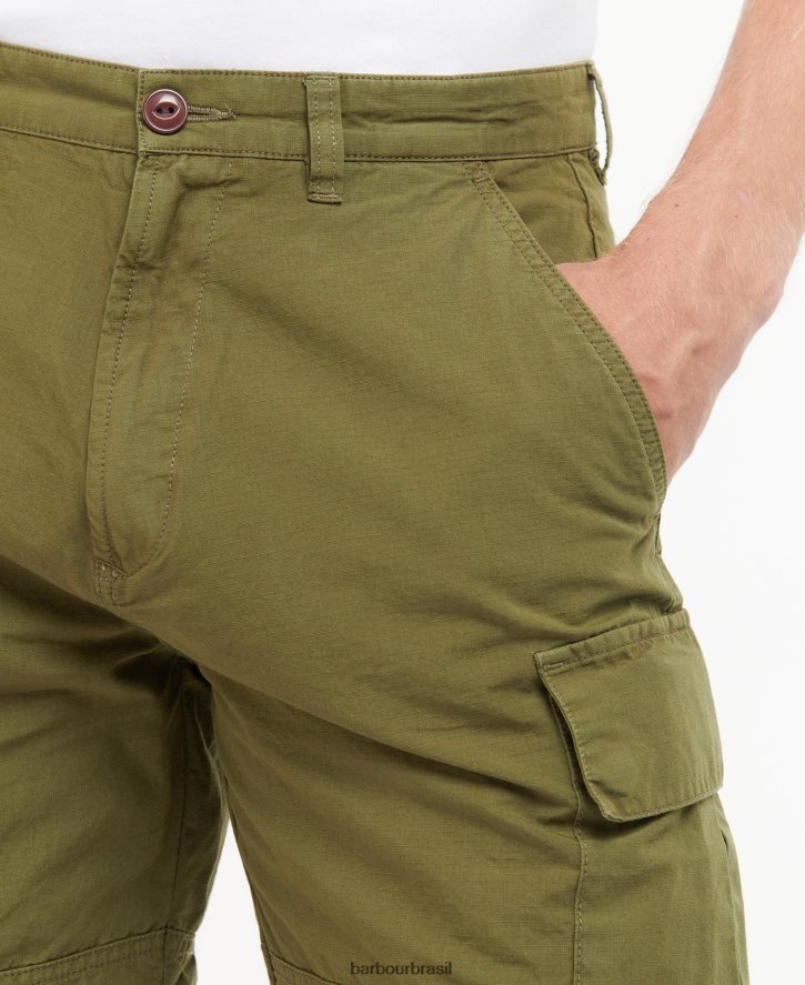 roupas Barbour shorts cargo ripstop essenciais hera verde homens NH44421159