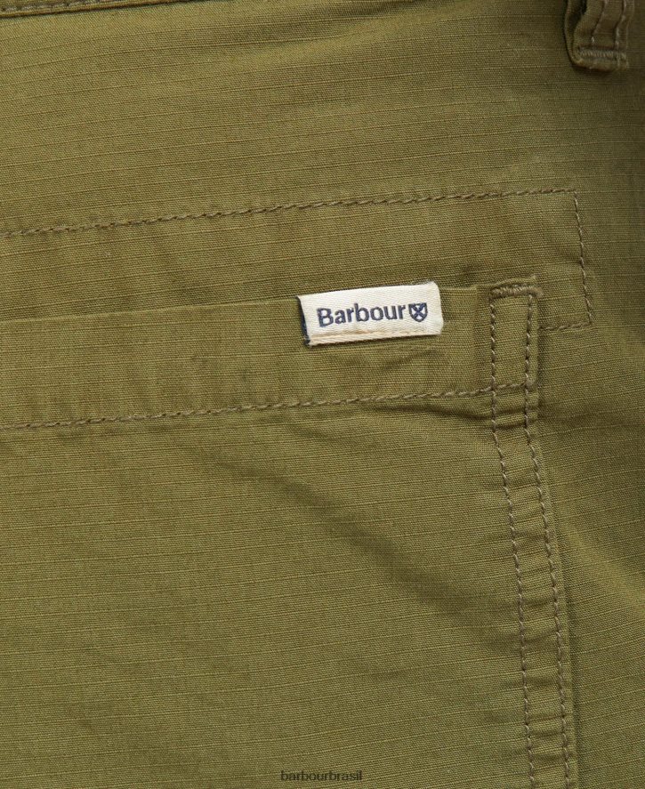 roupas Barbour shorts cargo ripstop essenciais hera verde homens NH44421159