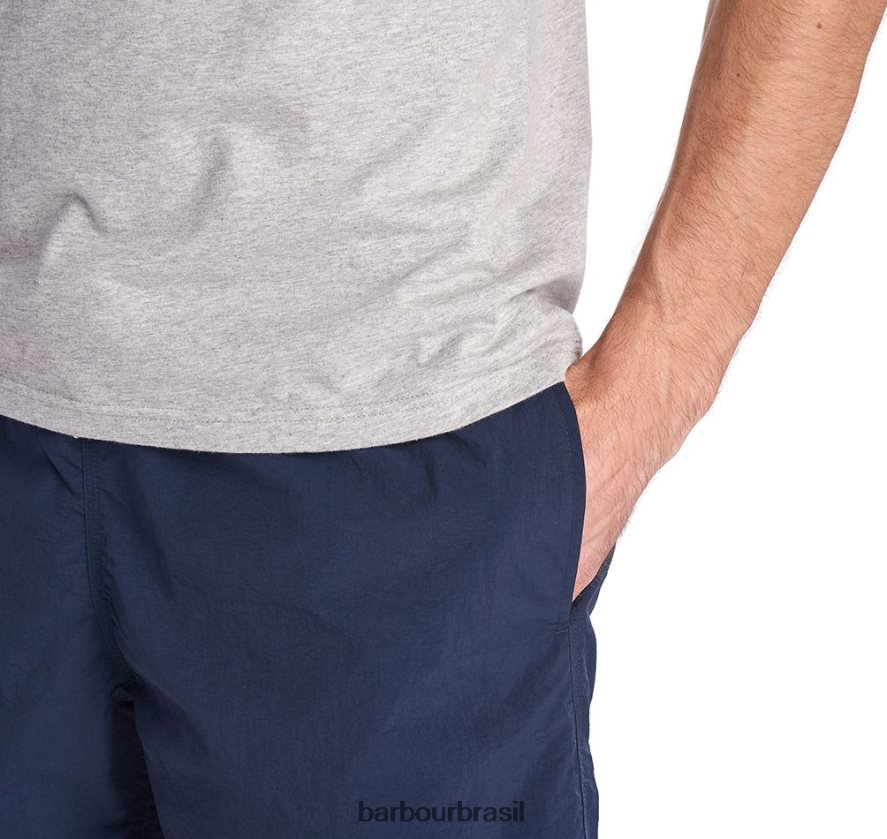 roupas Barbour shorts de natação 5\'\' com logo essencial Oliva homens NH44421142