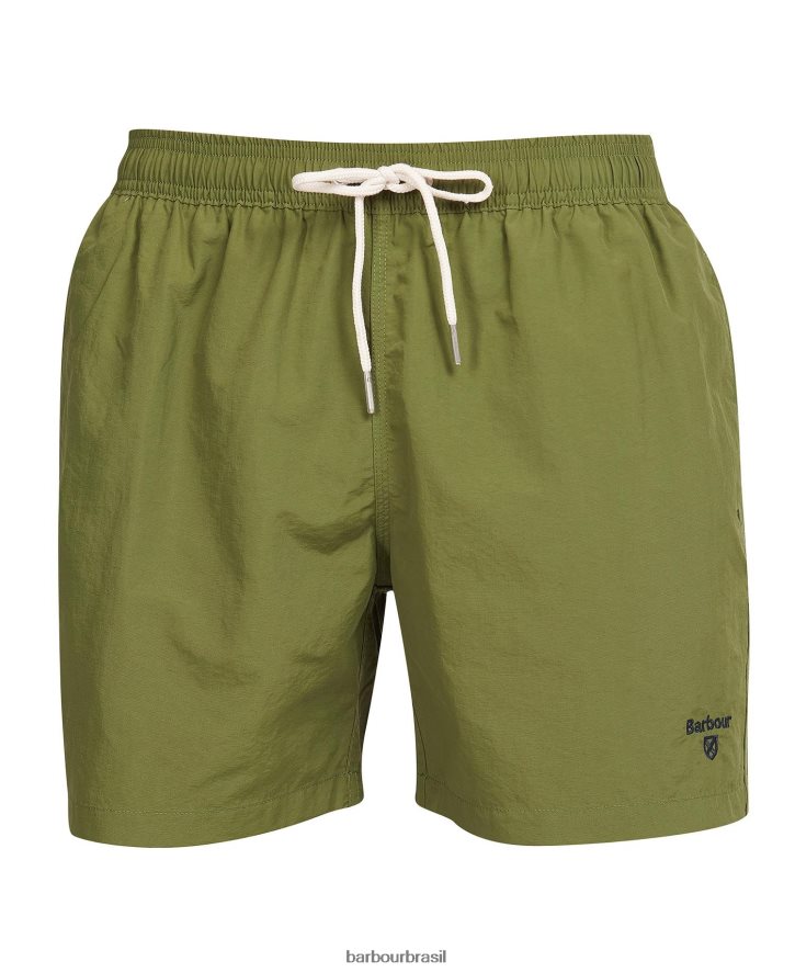 roupas Barbour shorts de natação 5\'\' com logo essencial Oliva homens NH44421194