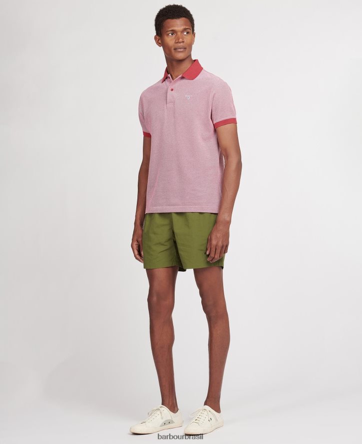 roupas Barbour shorts de natação 5\'\' com logo essencial Oliva homens NH44421194