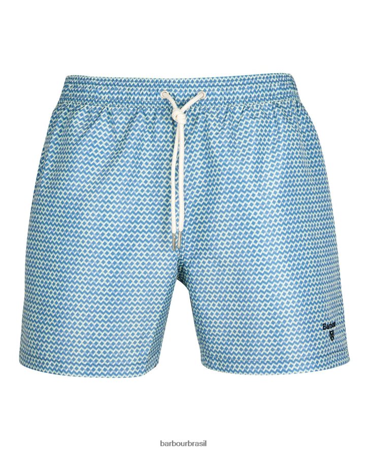 roupas Barbour shorts de natação Diamond Geo marinha homens NH44421187