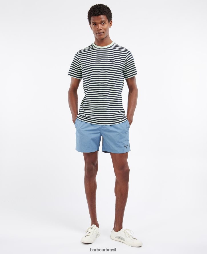 roupas Barbour shorts de natação com logo essencial areias de coral homens NH44421163