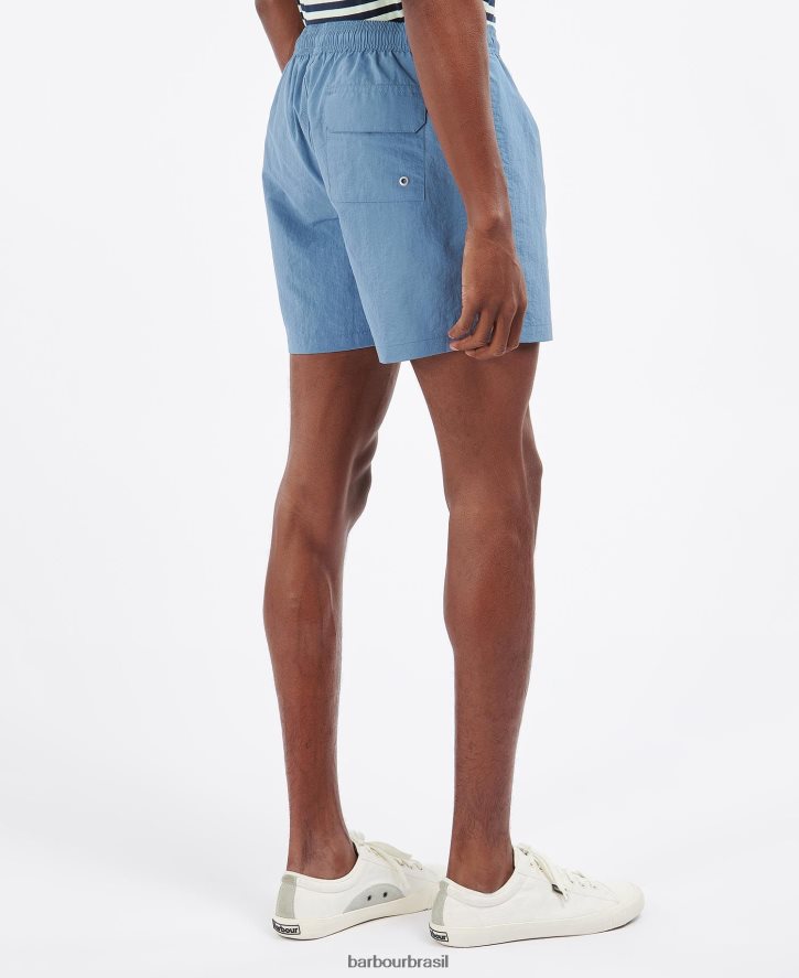 roupas Barbour shorts de natação com logo essencial areias de coral homens NH44421163