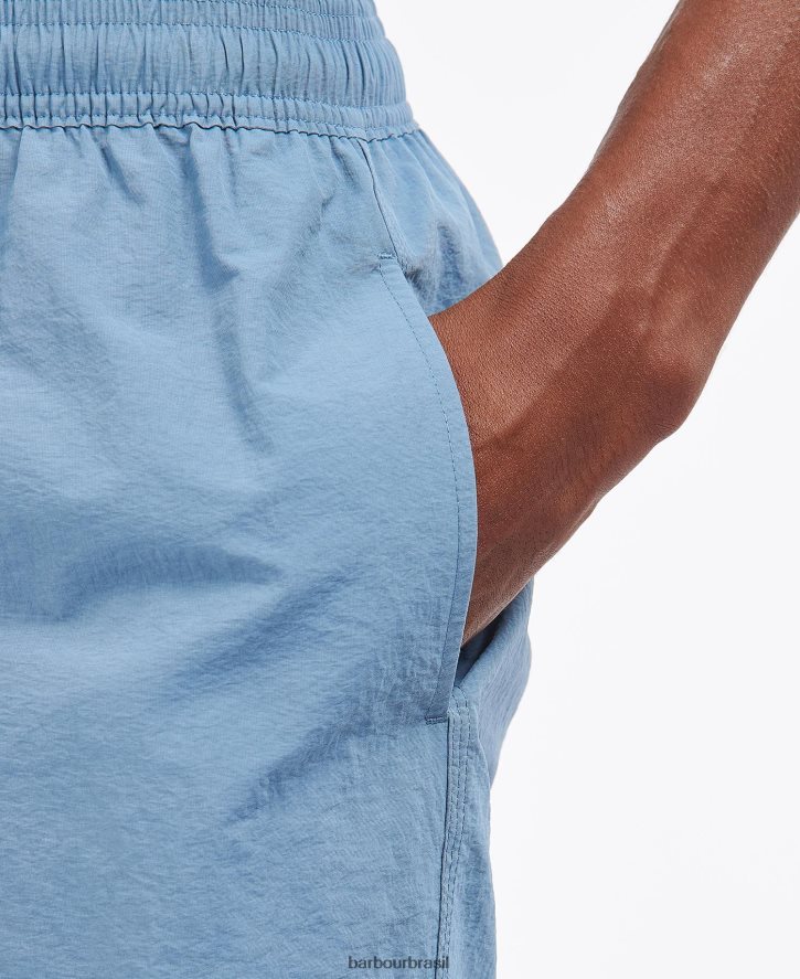 roupas Barbour shorts de natação com logo essencial areias de coral homens NH44421163