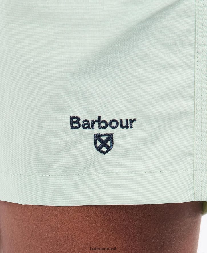 roupas Barbour shorts de natação com logo essencial areias de coral homens NH44421170