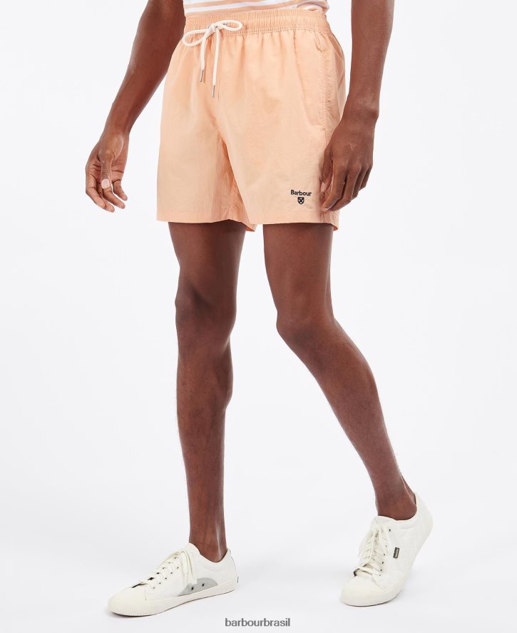 roupas Barbour shorts de natação com logo essencial areias de coral homens NH44421212