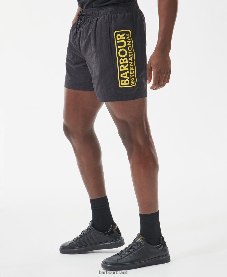 roupas Barbour shorts de natação com logotipo grande azul puro homens NH44421193