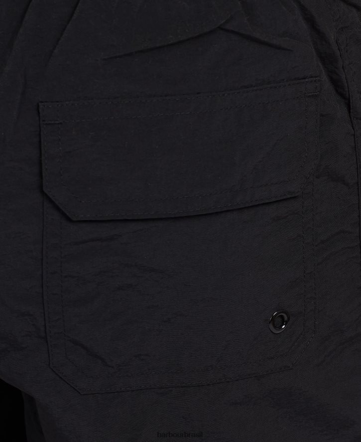 roupas Barbour shorts de natação com logotipo grande azul puro homens NH44421193